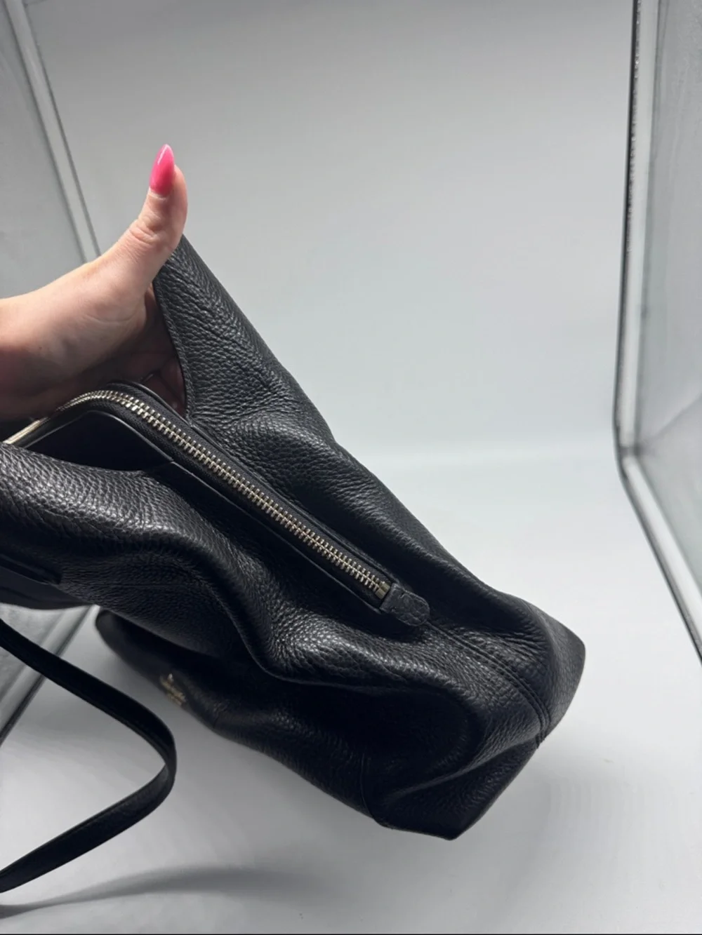 Kate Spade Jackson Medium‎ Triple Compartment Shoulder Bag Black Leather
